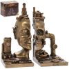 Steam Punk Skull Bookends