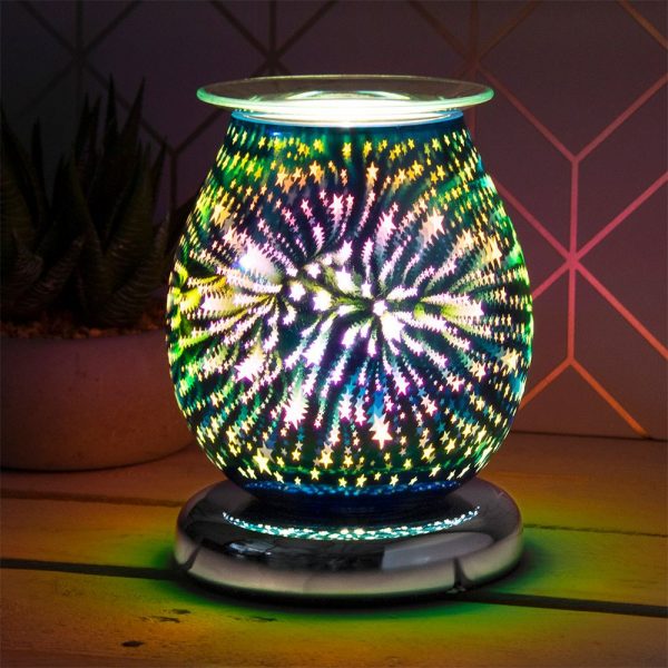 Desire Aroma Lamp Starburst  - Glass - 12x12x17