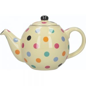 London Pottery Globe 2 Cup Teapot Ivory Multi Spot