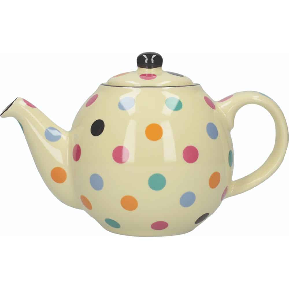 London Pottery Globe 2 Cup Teapot Ivory Multi Spot