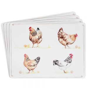 Chickens Placemats Set of 4