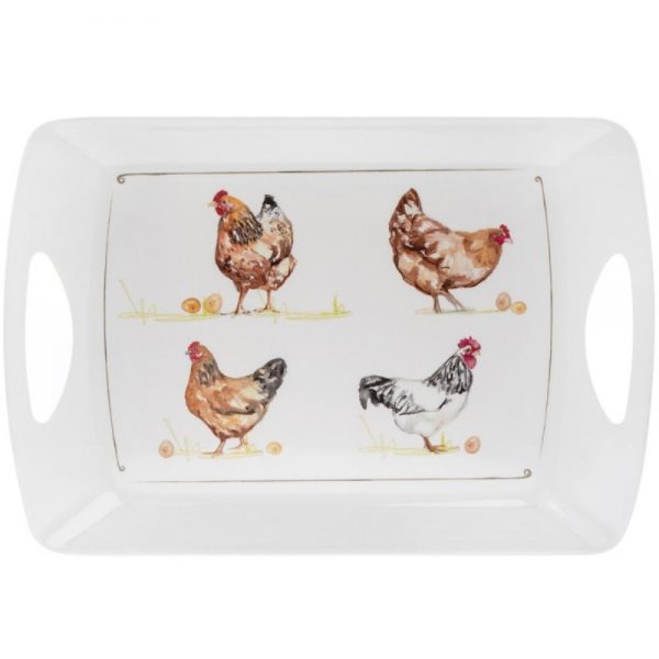 Chickens Large Melamine Tray 48x33x5cm