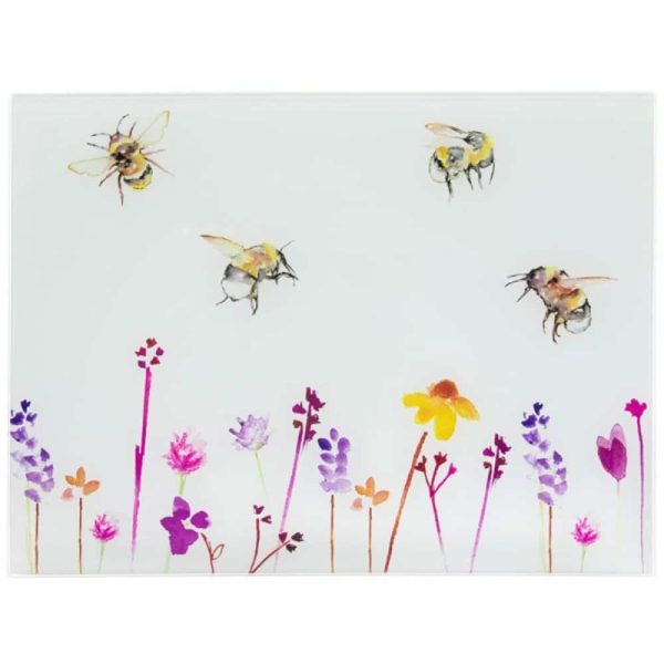 Busy Bees Glass Cutting Board Large 40x30cm