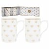 Gold Bees Mugs Set of 2