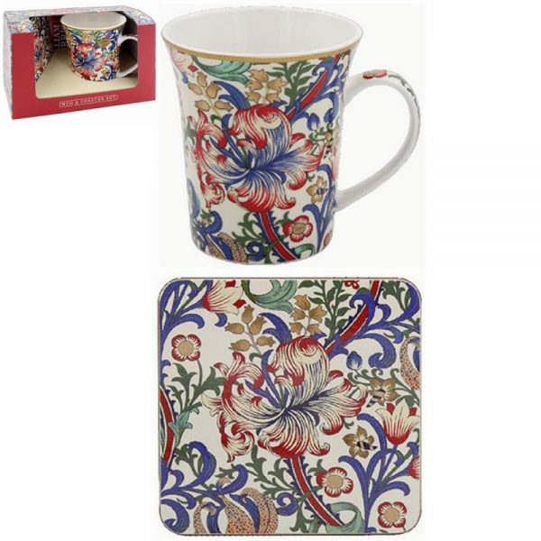 Golden Lily Mug and Coaster