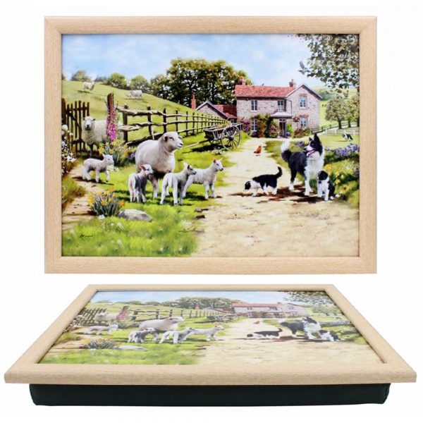 Collie and Sheep Laptray 44x34x6cm