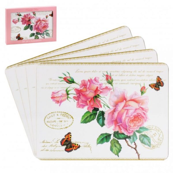 Redoute Rose Placemats Set 4