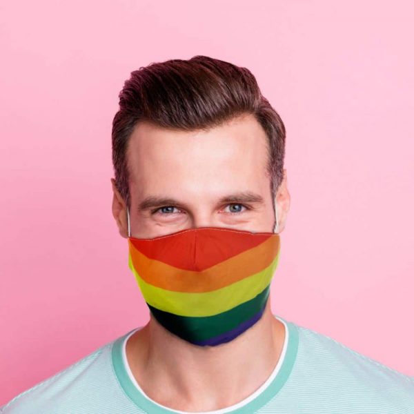 Rainbow Reusable Face Covering Large