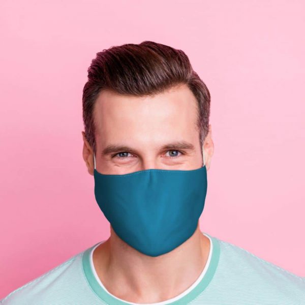 Blue Reusable Face Covering Large