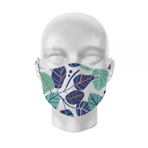 Simple Leaves Design Reusable Face Covering Large