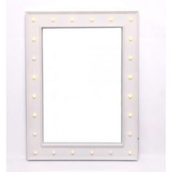 White LED Mirror Battery Operated 80x60x4cm