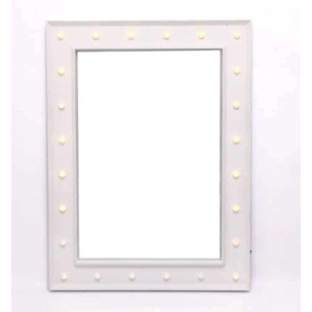 White LED Mirror Battery Operated 80x60x4cm