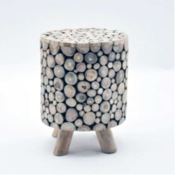 30X30X40cm Teak Branch Root Round Stool