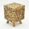 30X30X40cm Teak Branch Root Square Stool