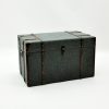 Dark Grey Linen Storage Chest Large