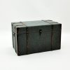 Dark Grey Linen Storage Chest Medium