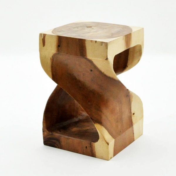 45cm Square Teak Root Sculptured Table