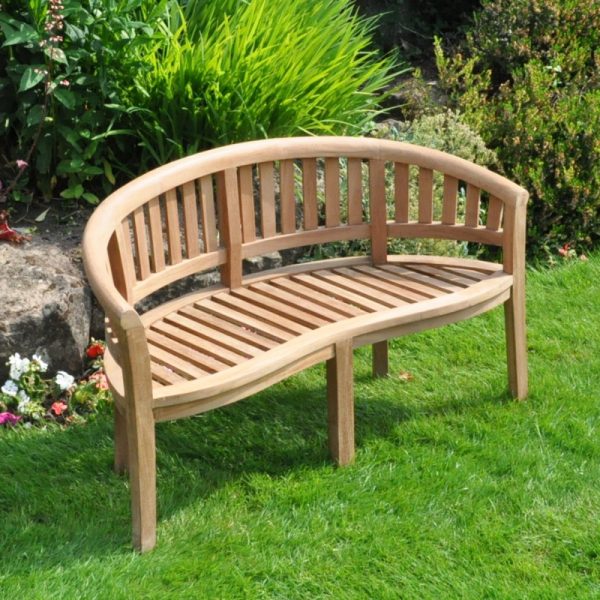 Childrens Bowood Teak Curved Bench