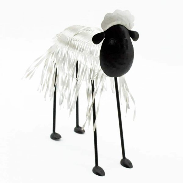 49cm Painted Metal Sheep