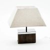 Wooden Base Lamp and Cream Shade H40cm