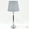 Silver Lamp 12inch Round Shade H66cm