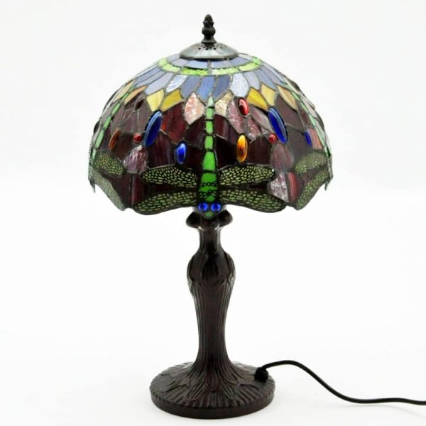 Tiffany Lamp Shade Red Dragonfly H47cm