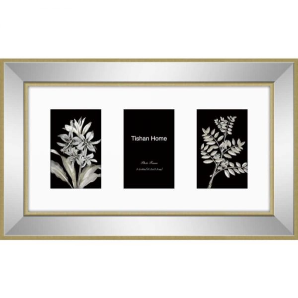 Mirrored 3 Mount Collage Photo Frame