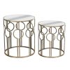 Grange Silver Mirror Tables set of 2