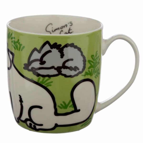 Green Simons Cat Porcelain Mug