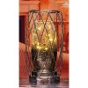 Metal Framed LED Hurricane Lantern Height 25cm