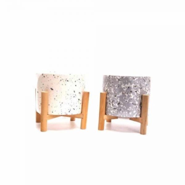 8x10cm Terrazzo Candle With Stand