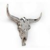 52X39cm Wall Hanging Cow Head Silver