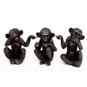 16x30cm Set of 3 Monkeys