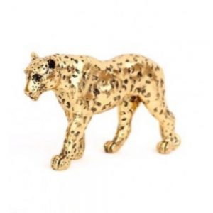 Gold Leopard Ornament 27x14cm