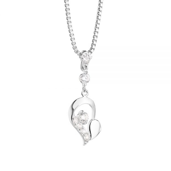 Drop Pendant with Clear Stones