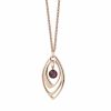 Newbridge Dew Drop Oval Pendant Mulberry Stone