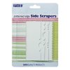 Side Scrapers - Patterned Edge Plastic Set of 4