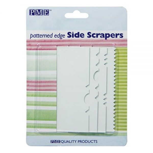 Side Scrapers - Patterned Edge Plastic Set of 4