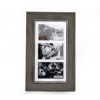 3x 4x6in Multi Wood Effect Frame Grey