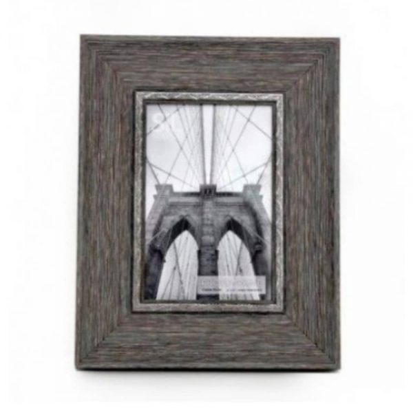 4x6in Grey Wood Effect Frame