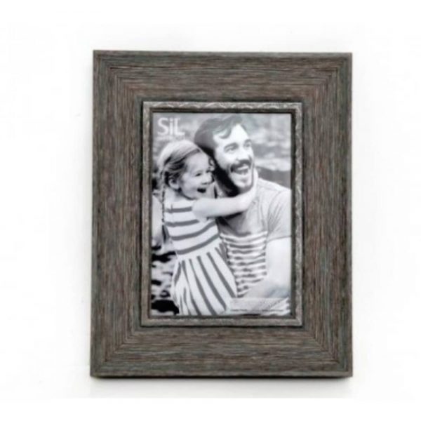 5x7in Grey Wood Effect Frame