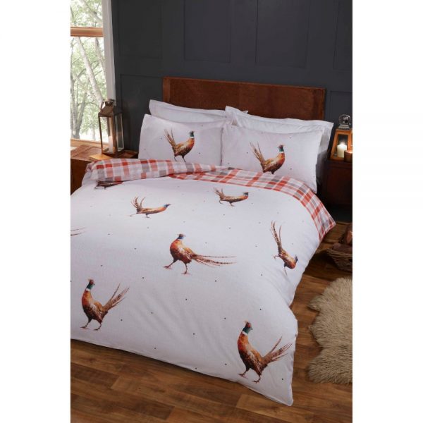 Pheasant Reversable Duvet Set Double Multi