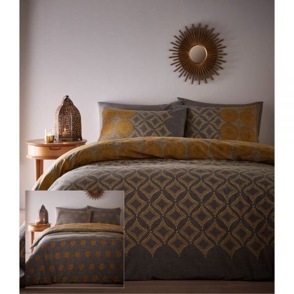 Joel Ochre Double Duvet Set