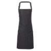 Jeans Stitch Black Denim Bib Apron