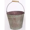 Green Metal Bucket Planter 21x19cm