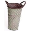 Tall Green Metal Planter 20x13cm