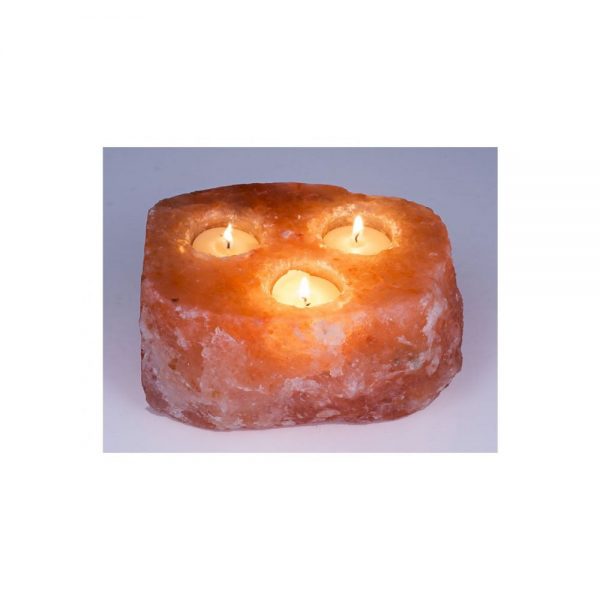 Himalayan Salt Triple Tealight Holder