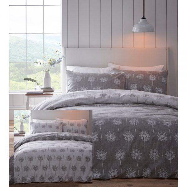 Silhouette Grey Superking Duvet Set