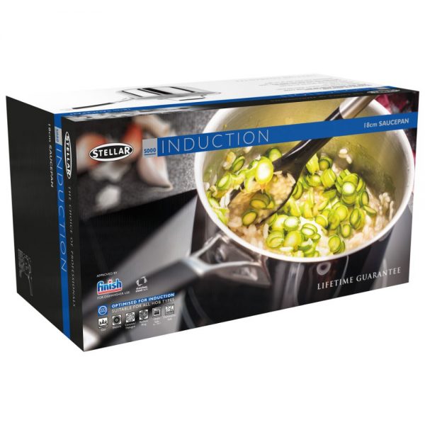 Stellar Induction Stainless Steel 18CM Saucepan