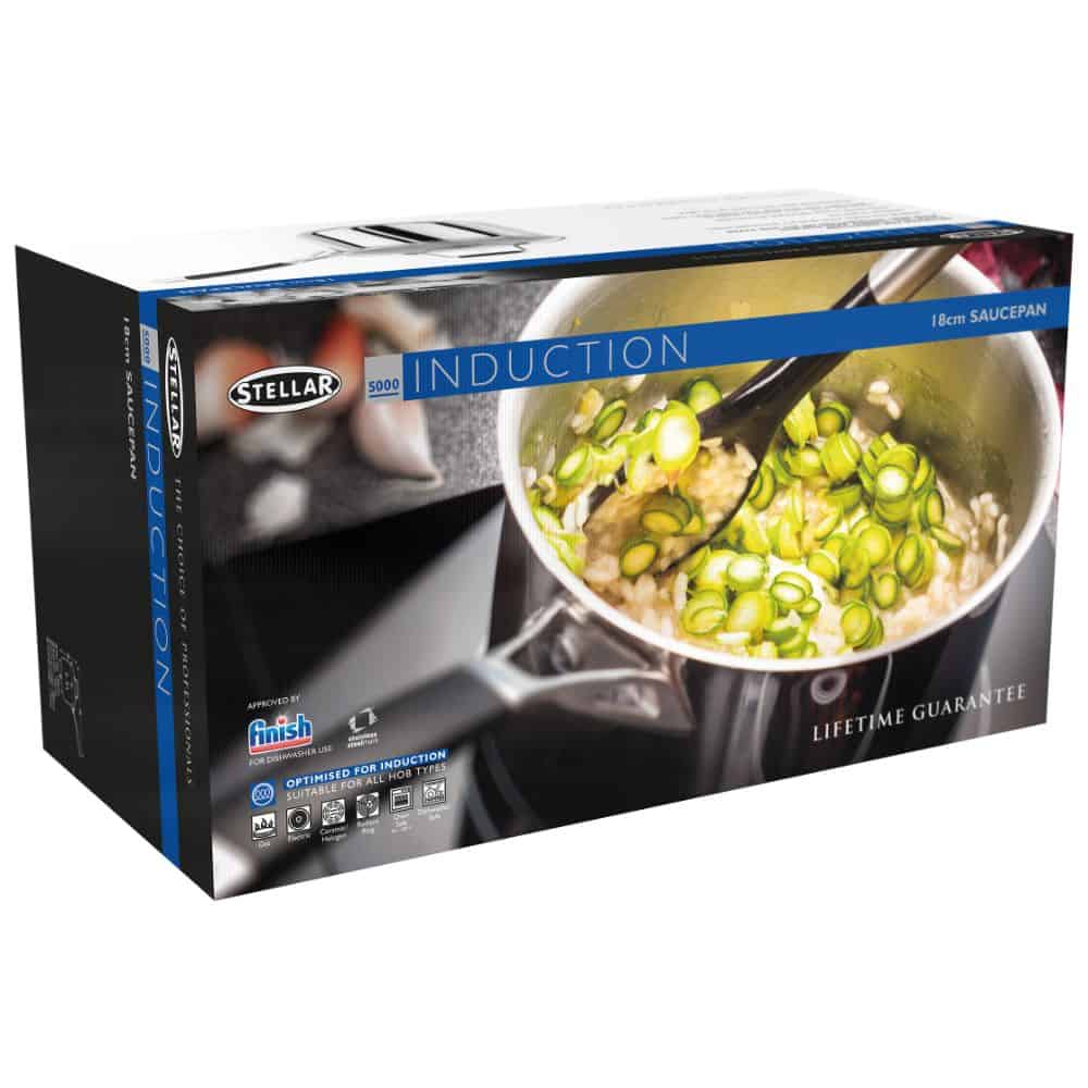 Stellar Induction Stainless Steel 18CM Saucepan